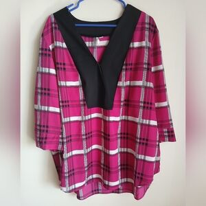Cato Women's Plaid Tunic Top Plus size 22/24W